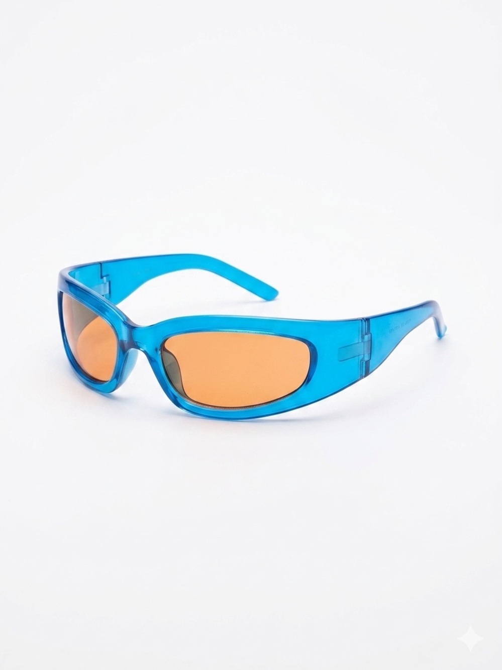 Blue Frame Orange Lens Sunglasses for Men